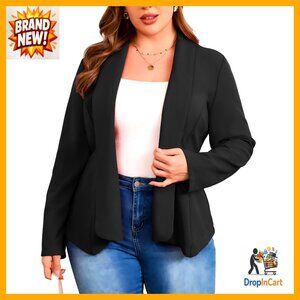 Oversized Vest Blazer Peplum Style Business Casual Work Jacket Chic